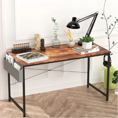 31.5 inch Computer Desk with Non-Woven Storage Bag, Office Work Desk for Small Spaces, Writing Study, Industry Modern Table for Bedroom, Home, Office